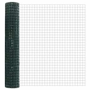 vidaXL Euro aia postiga 10 x 1,5 m PVC-kaetud teras Roheline V&otilde;rk