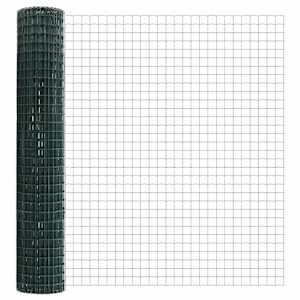 vidaXL Euro aia postiga 10 x 1,6 m PVC-kaetud teras Roheline V&otilde;rk