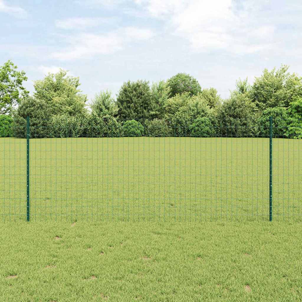 Euro hegn med 5 U-poster Grøn 1x10 m Stål