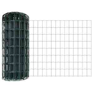 vidaXL Euro aia postiga 10 x 0,8 m PVC-kaetud teras Roheline V&otilde;rk