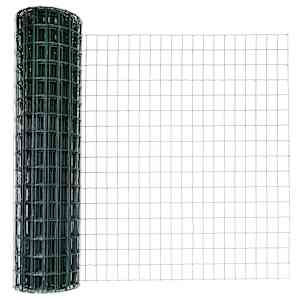 vidaXL Euro aia postiga 10 x 1,4 m PVC-kaetud teras Roheline V&otilde;rk