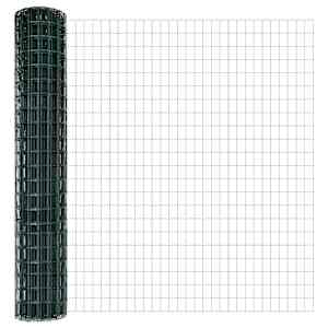 vidaXL Euro aia postiga 10 x 1,5 m PVC-kaetud teras Roheline V&otilde;rk