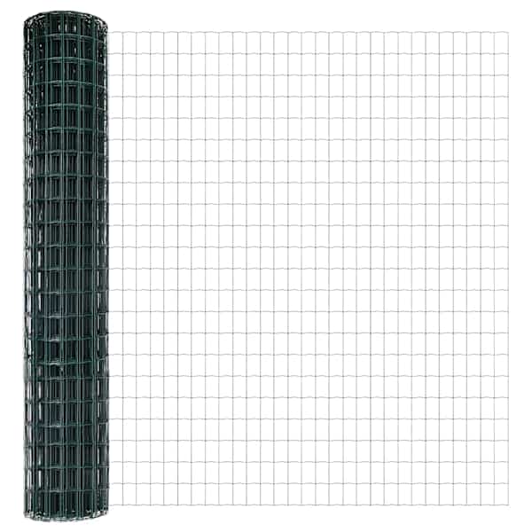 vidaXL Euro aia postiga 10 x 1,6 m PVC-kaetud teras Roheline V&otilde;rk