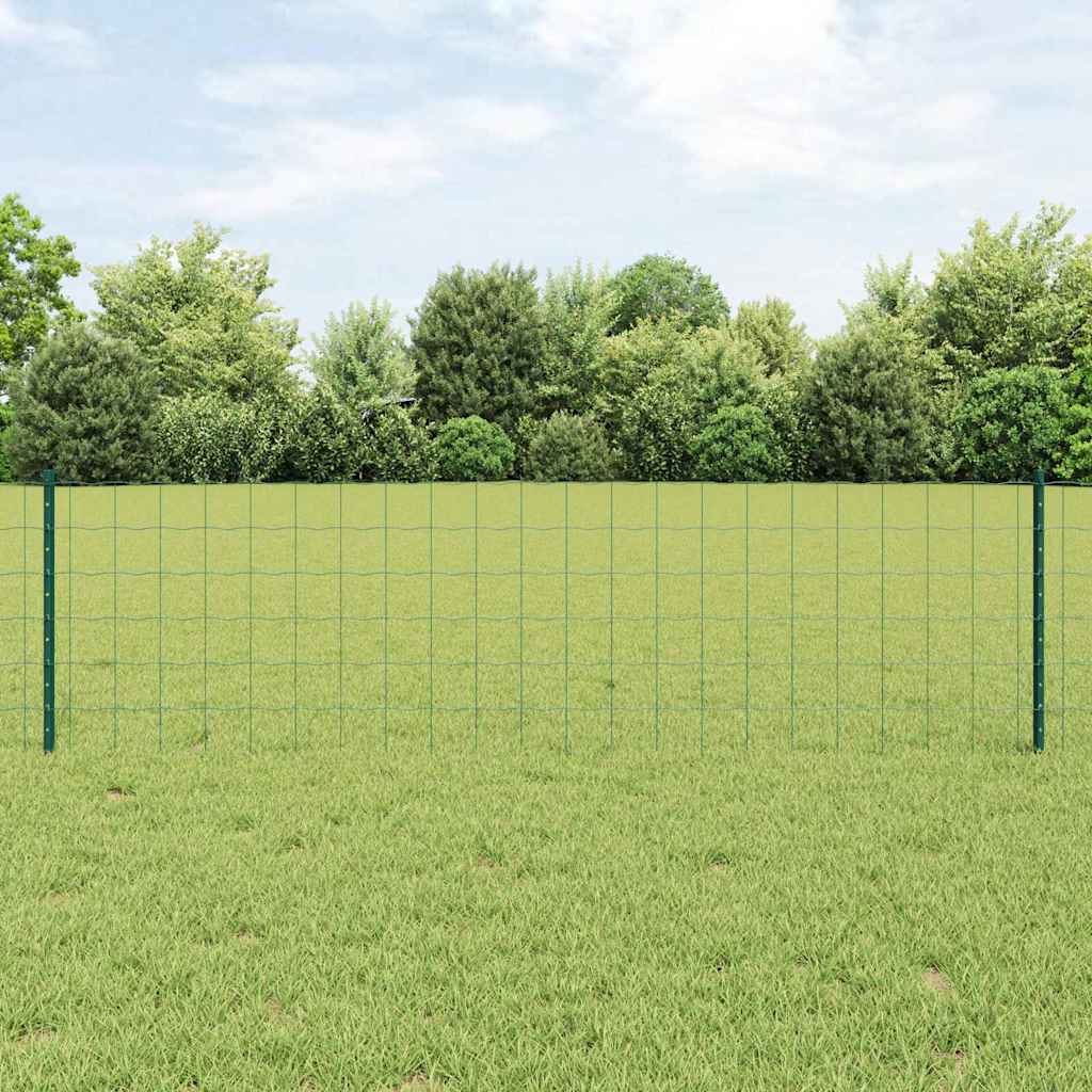 Euro Hegn med 5 U-poster Grøn 0.6x10 m Stål