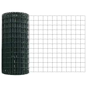 vidaXL Euro aia postiga 10 x 0,8 m PVC-kaetud teras Roheline V&otilde;rk