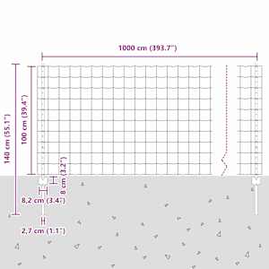 Svařovaný drátěný plot 10 x 1 m (Š x V) Ocel potažená PVC - obrázek 12