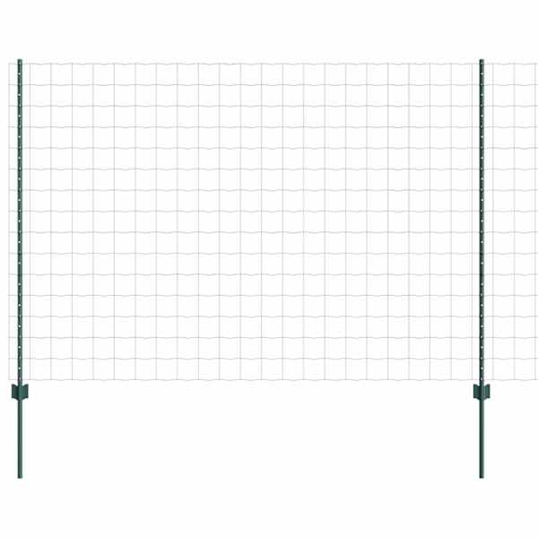 vidaXL Euro aia postiga 10 x 1,6 m PVC-kaetud teras Roheline V&otilde;rk