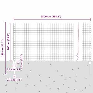 Svařovaný drátěný plot 25 x 1 m (Š x V) Ocel potažená PVC - obrázek 12