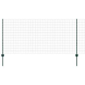 vidaXL Euro aia postiga 25 x 1 m PVC-kaetud teras Roheline V&otilde;rk
