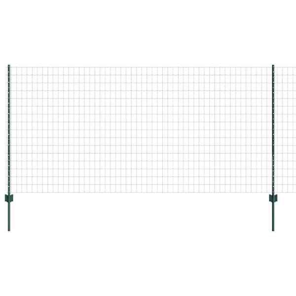 vidaXL Euro aia postiga 25 x 1,2 m PVC-kaetud teras Roheline V&otilde;rk