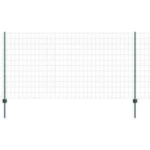 vidaXL Euro aia postiga 25 x 1,2 m PVC-kaetud teras Roheline V&otilde;rk