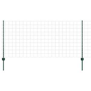 vidaXL Euro aia postiga 25 x 1 m PVC-kaetud teras Roheline V&otilde;rk