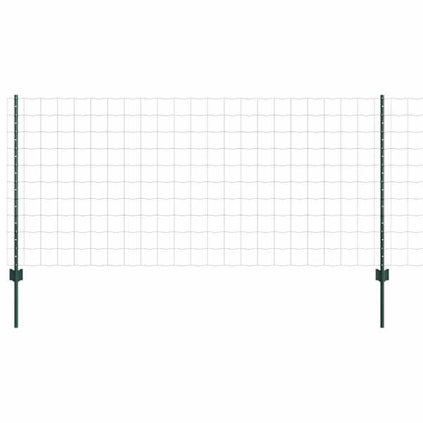 vidaXL Euro aia postiga 25 x 1 m PVC-kaetud teras Roheline V&otilde;rk