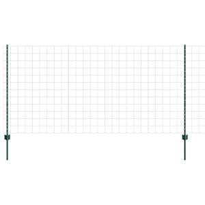 vidaXL Euro aia postiga 25 x 1,2 m PVC-kaetud teras Roheline V&otilde;rk