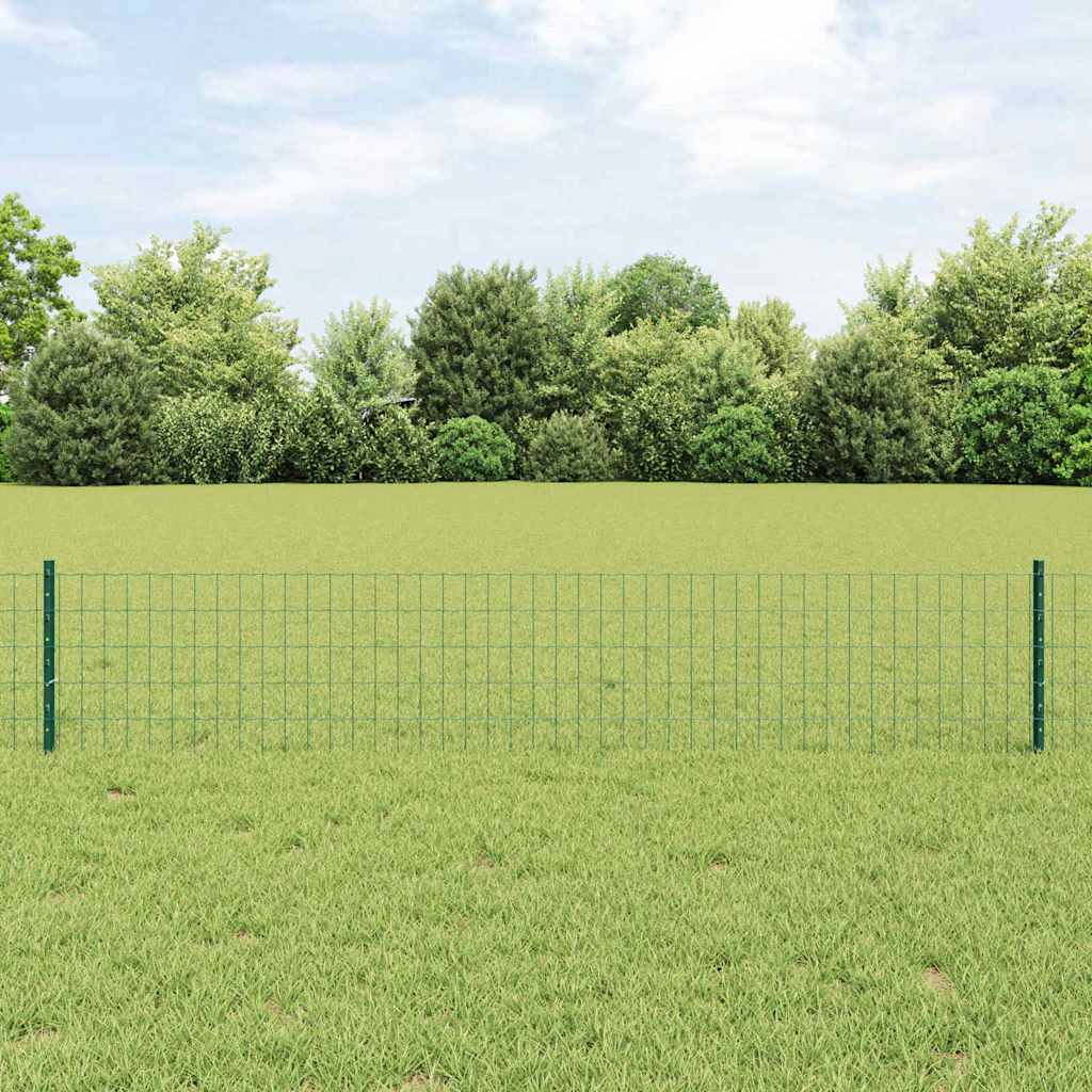 Euro hegn med 22 U-poster Grøn 0,4x50 m Stål