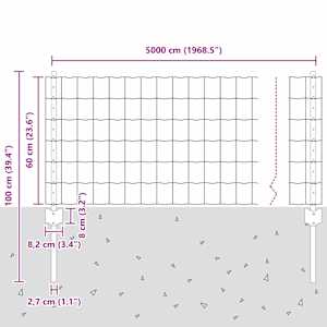 Euro plot s pilotem 50 x 0,6 m Ocel potažená PVC Zelená - obrázek 11