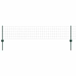 vidaXL Euro aia postiga 10 x 0,4 m PVC-kaetud teras Roheline V&otilde;rk