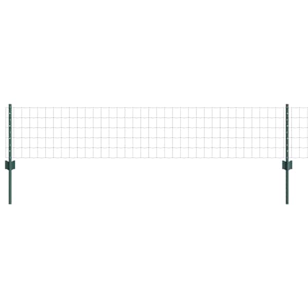 vidaXL Euro aia postiga 10 x 0,4 m PVC-kaetud teras Roheline V&otilde;rk