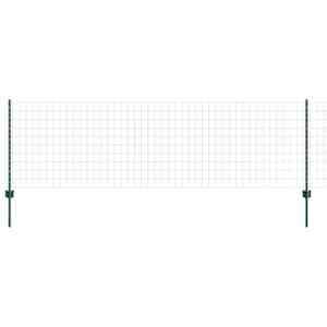 vidaXL Euro aia postiga 10 x 0,8 m PVC-kaetud teras Roheline V&otilde;rk