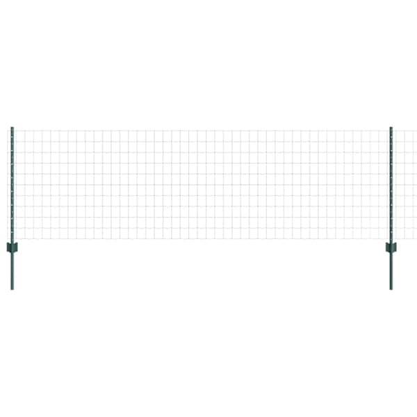 vidaXL Euro aia postiga 10 x 0,8 m PVC-kaetud teras Roheline V&otilde;rk