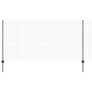vidaXL Euro aia postiga 10 x 1,2 m PVC-kaetud teras Roheline V&otilde;rk