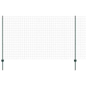 vidaXL Euro aia postiga 10 x 1,4 m PVC-kaetud teras Roheline V&otilde;rk