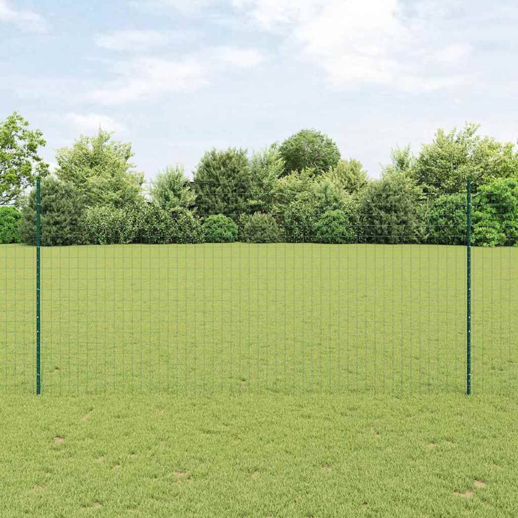 Záhradný plot Sada 2 Zelená Kov 10 x 1.5 m Trvácny 3336045