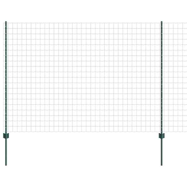 vidaXL Euro aia postiga 10 x 1,5 m PVC-kaetud teras Roheline V&otilde;rk