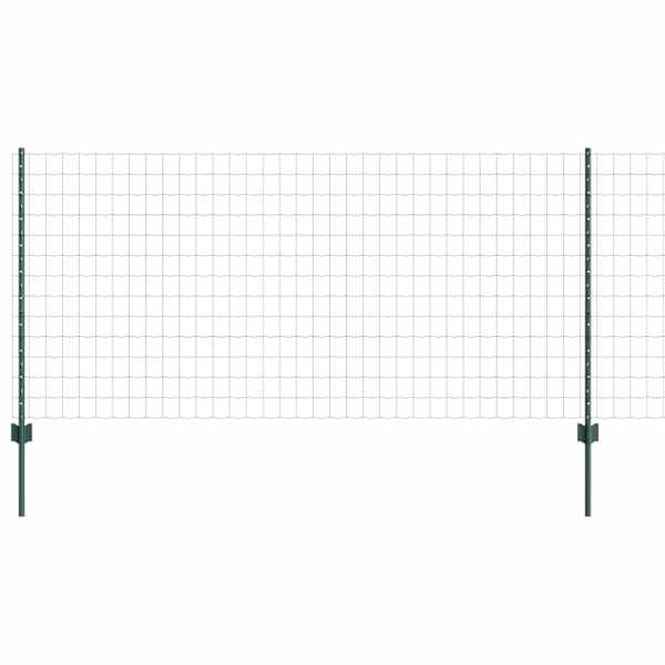 vidaXL Euro aia postiga 25 x 1 m PVC-kaetud teras Roheline V&otilde;rk