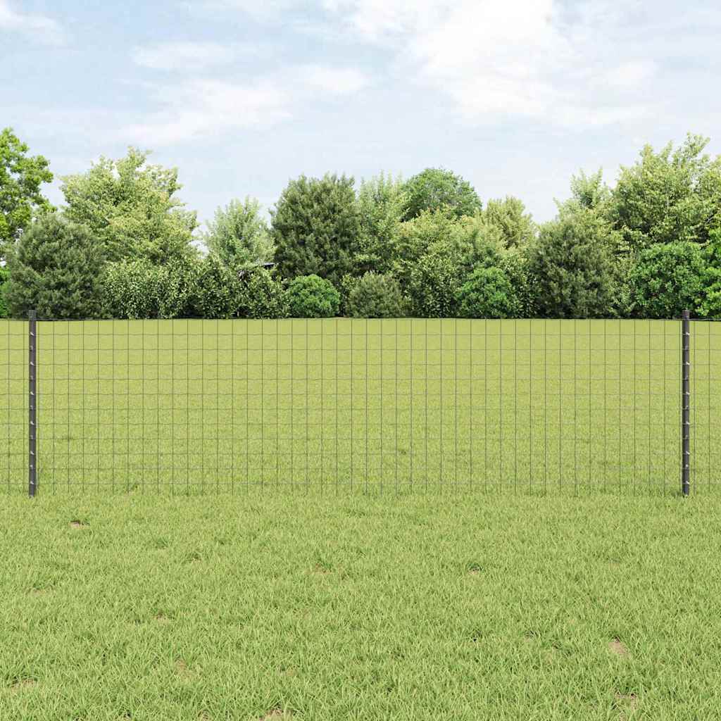 Euro hegn med 5 U-poster grå 0.6x10 m stål
