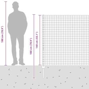 Venkovní euro plot s příslušenstvím 10 x 1,4 m Šedá Síťovina - obrázek 14