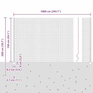 Svařovaný drátěný plot 10 x 1,5 m (Š x V) Ocel potažená PVC - obrázek 12