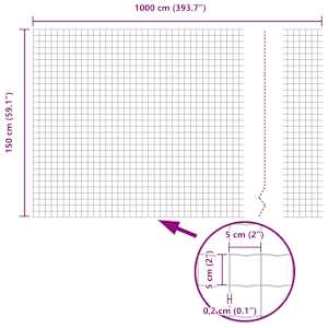 Svařovaný drátěný plot 10 x 1,5 m (Š x V) Ocel potažená PVC - obrázek 13