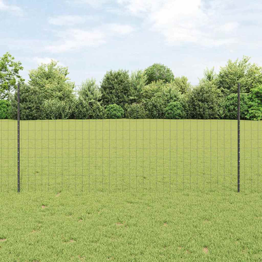 Eurohegn med 10 U-poster Grå 1,2x10 m Stål