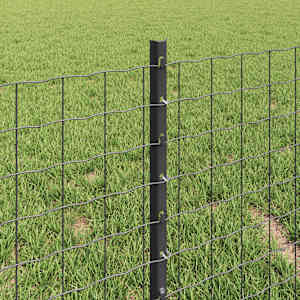 Plot s sloupkem Šedá 0,4 x 25 m Ocel a PVC - obrázek 4