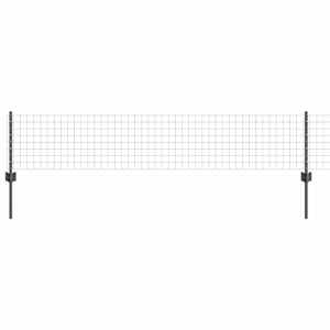 Plot s sloupkem Šedá 0,4 x 25 m Ocel a PVC - obrázek 2