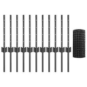 Plot s sloupkem Šedá 0,4 x 25 m Ocel a PVC - obrázek 6