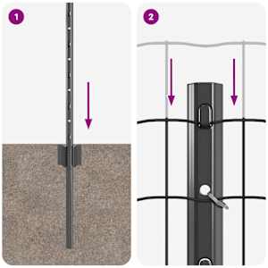 Plot s sloupkem Šedá 0,4 x 25 m Ocel a PVC - obrázek 10