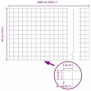 Plot s sloupkem Šedá 0,4 x 25 m Ocel a PVC - obrázek 12