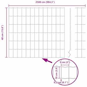 Plot s sloupkem Šedá 0,4 x 25 m Ocel a PVC - obrázek 12