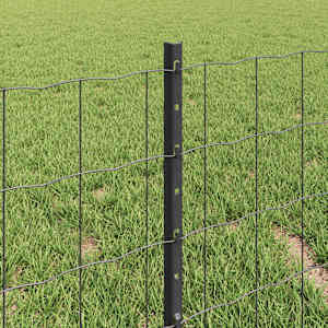 Plot s sloupkem Šedá 0,4 x 25 m Ocel a PVC - obrázek 4