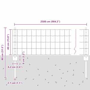 Plot s sloupkem Šedá 0,4 x 25 m Ocel a PVC - obrázek 11