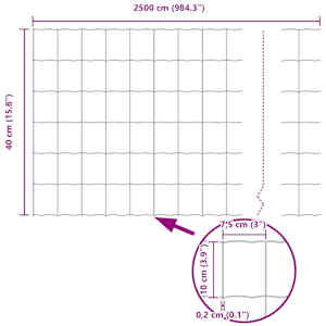 Plot s sloupkem Šedá 0,4 x 25 m Ocel a PVC - obrázek 12