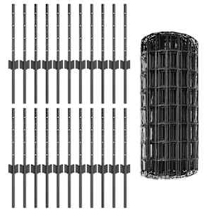 Plot s sloupkem Šedá 0,4 x 50 m Ocel a PVC - obrázek 5