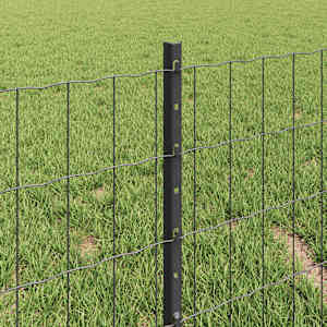 Plot s sloupkem Šedá 0,4 x 50 m Ocel a PVC - obrázek 4