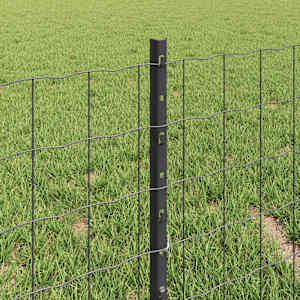 Plot s sloupkem Šedá 0,4 x 50 m Ocel a PVC - obrázek 4