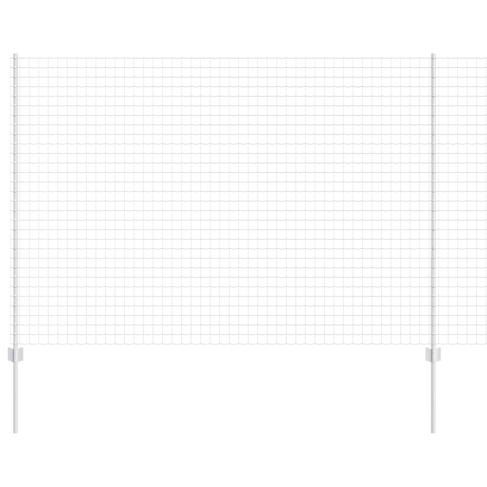 vidaXL Gard și Stâlp Argintiu 1,6 x 10 m Oțel