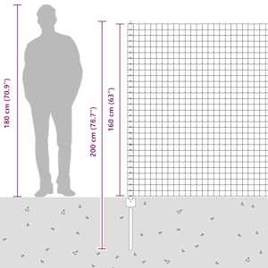 Svařovaný drátěný plot 10 x 1,6 m (Š x V) Žárově zinkovaná ocel - obrázek 7