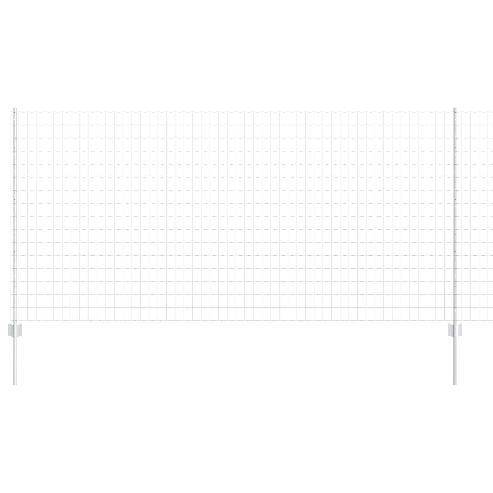 Euro Zaun med 10 U Stænger Sølv 1,2x10 m Stål