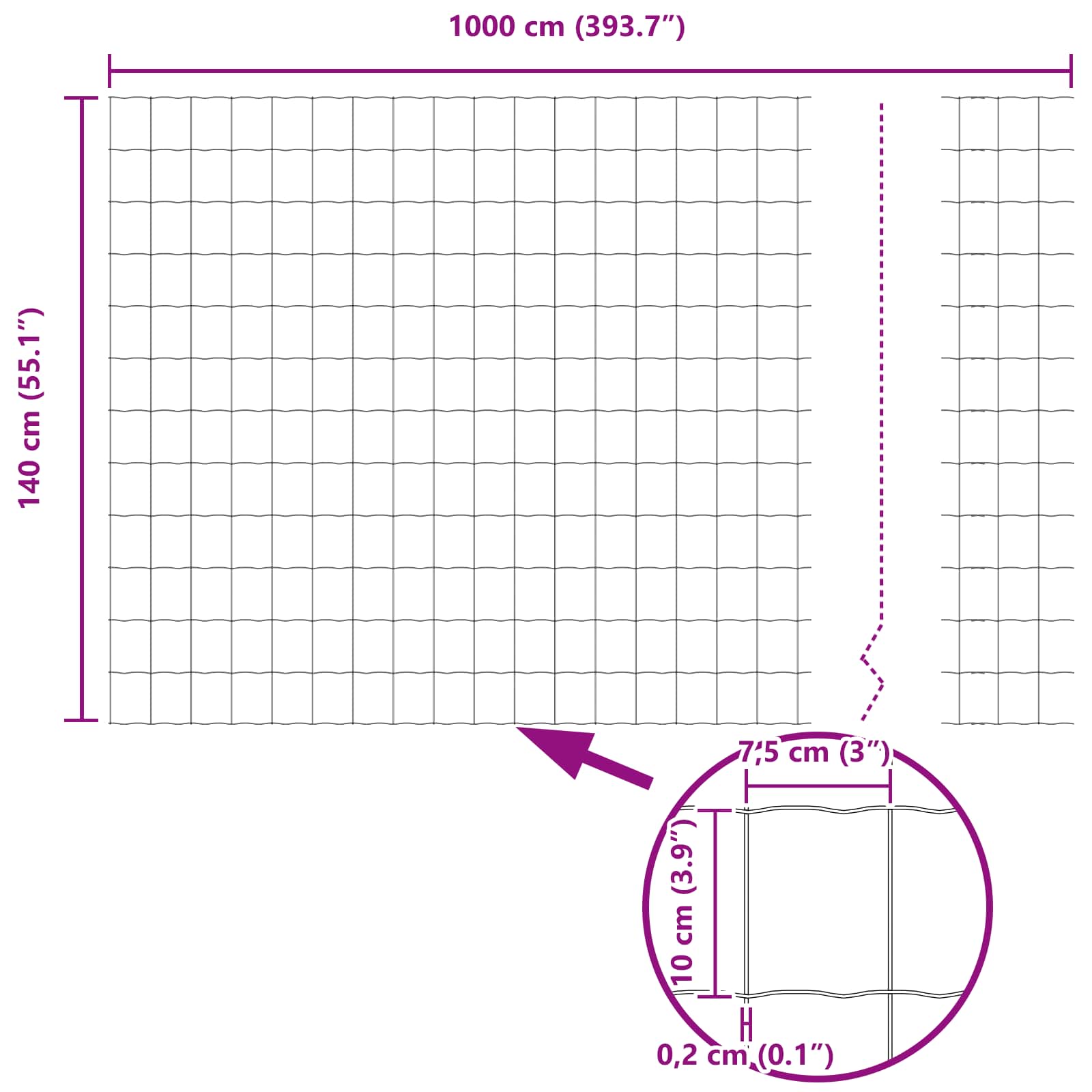 Aed koos postidega Hõbedane 1.4 x 10 m Teras - Image 5